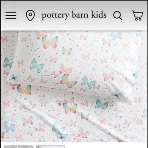 Pottery barn kids Gigi butterfly full size sheets